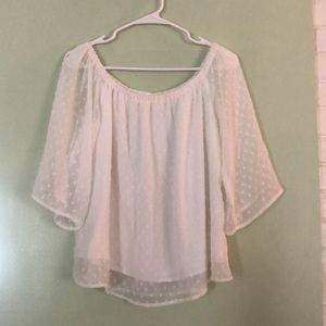 👚 Mi Ami White Dotted Swiss Blouse medium